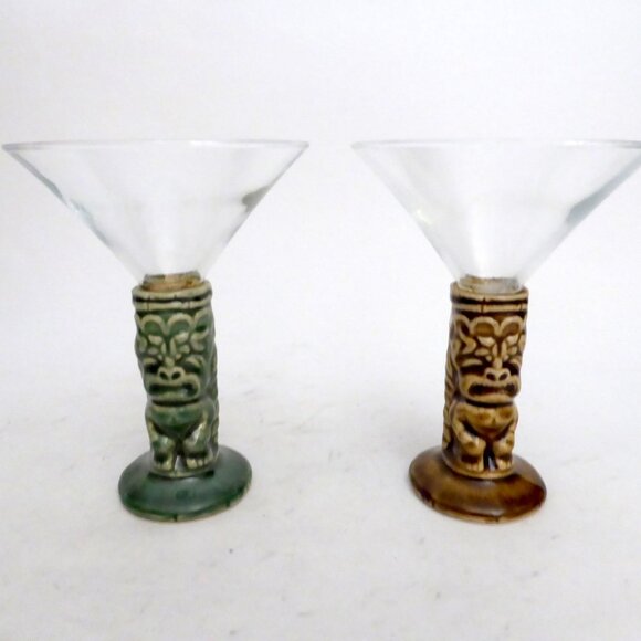 NEW IN BOX TIKI FARM TikiTini MARTINI HYBRID GLASS & CERAMIC TIKI GLASS SET - Picture 2 of 11